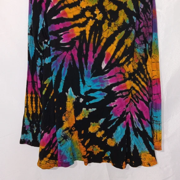 Kathmandu Imports Tie Dye Long Sleeve Tunic Top S/M Boho Hippie Festival - Picture 3 of 10